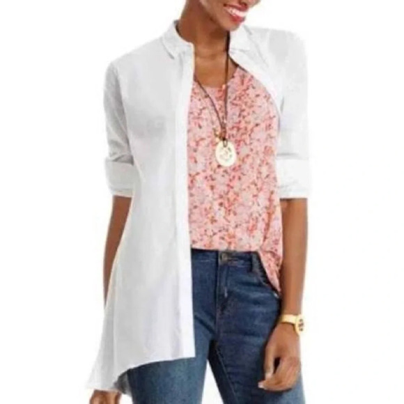 Cabi Bella Watercolor Floral Tiered Flowy Tank Style Blouse - Size Medium - Picture 2 of 8